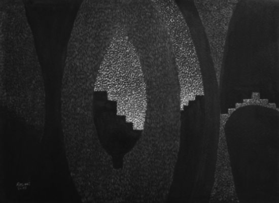 Resmi Al Kafaji, Lights  Acrylic And Intervention On Paper  55 X 75 Cm  2015